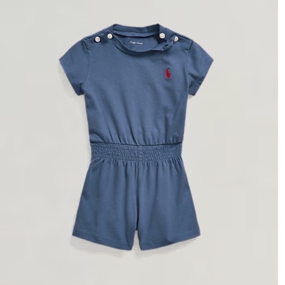 Ralph Lauren Navy Romper with Red Accent